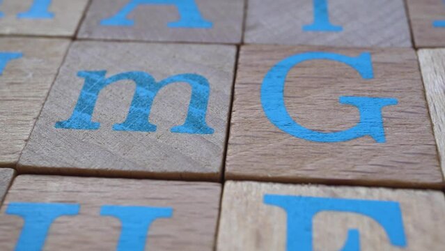 Wooden Cubes With English Alphabet Slider Shot