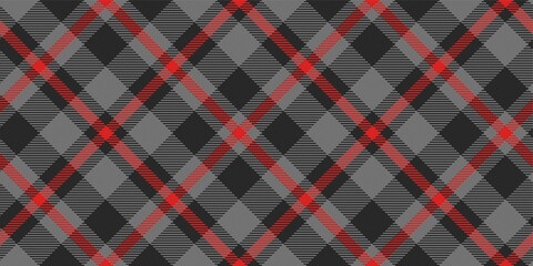 fabric repeatable diagonal modern  texture of bright red checkered lines on black gray squares pattern background for gingham, plaid, tablecloths, shirts, tartan, clothes, dresses, bedding, blankets - 509612397