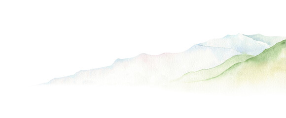 Mountain illustration. Hand painted watercolor design. For posters, prints, cards, background