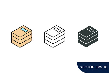 Book icons  symbol vector elements for infographic web