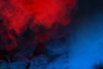 Blue steam on a black background.