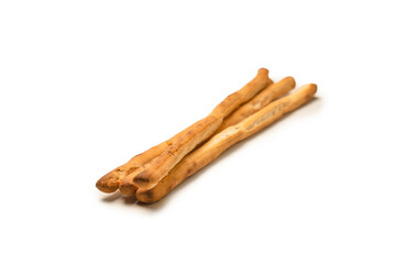 Bread sticks isolated on white background.
