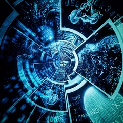 幾何学的なトンネルのイラスト