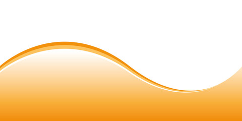 Orange wave banner. Vector design template.