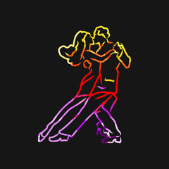 dance couple outline