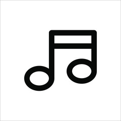 Music notes, song, melody or tune flat vector icon for musical apps and websites