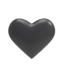 Heart icon isolated on white background. 3D illustration.