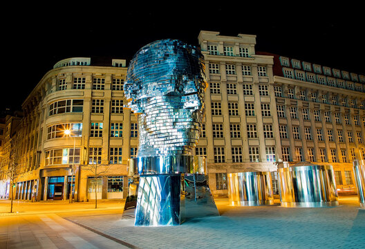 Metamorphosis Statue Of Franz Kafka Prague - Czech Republic