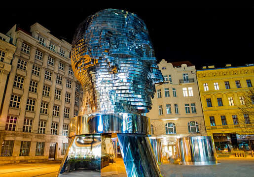 Metamorphosis Statue Of Franz Kafka Prague - Czech Republic