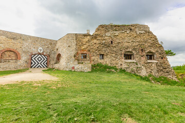 Stony walls of historical fortress Spitzberg – Ostrog.  Fort Spitzberg - Ostrog was constructed...