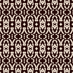 Creative trendy color abstract geometric horizontal pattern in beige red brown, vector seamless, can be used for printing onto fabric, interior, design, textile. Ribbons.