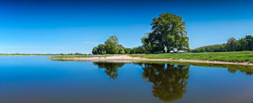Elbe Dannenberg Flussufer Panorama 2022
