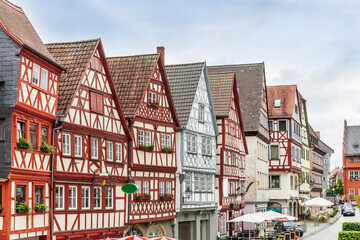 Fachwerkhäuser in Ochsenfurt in Bayern