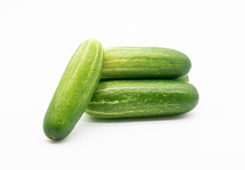 cucumber isolated on white background.