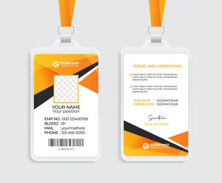 Modern and creative corporate company employee id card template