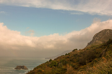 sunset over the mountains