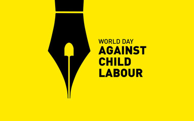 World Day Against Child Labor day concept vector illustration. Universal Social Protection to End Child Labour.