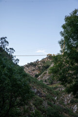 Arouca Geopark, wooden walkway on the bank of Paiva River, in the hydrographic basin of the Douro River