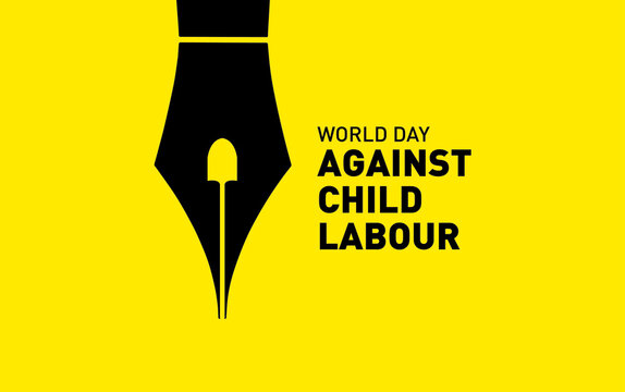 World Day Against Child Labor day concept vector illustration. Universal Social Protection to End Child Labour.