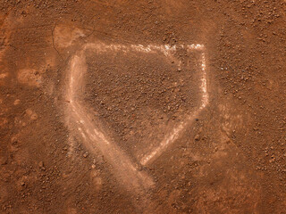 Baseball Home Plate on Ball Diamond Scoring Competition Game