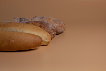 fresh delicious white bread cooked in Ukraine
