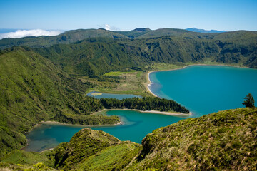 Naklejka premium Azores, amazing view to Fire Lake - 