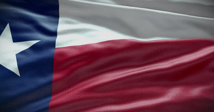 Texas state flag waving background. 4K backdrop
