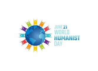 vector graphic of world humanist day good for world humanist day celebration. flat design. flyer design.flat illustration.