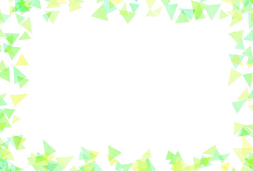 背景素材_水彩テクスチャ_三角_黄緑