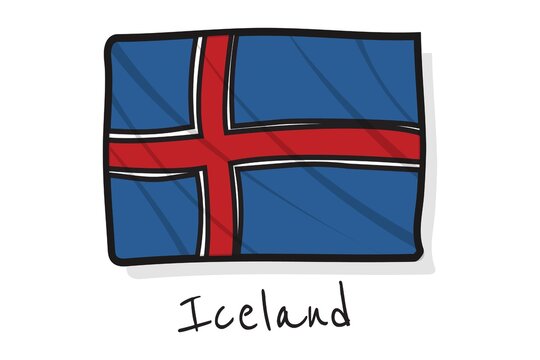Iceland country flag vector illustration suitable for multiple purpose