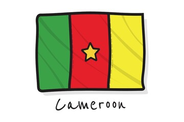 Cameroon country flag vector illustration suitable for multiple purpose