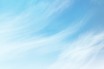 Blue sky with white cloud. The summer heaven is colorful clearing day Good weather and beautiful nature in the morning.