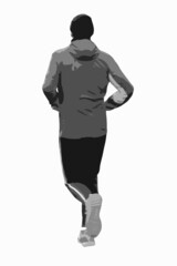 Fototapeta na wymiar a man running jogging 