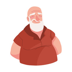 bearded grandpa cartoon