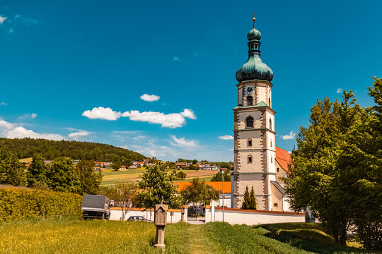 The famous monastery at Neukirchen beim Heiligen Blut, Bavarian forest, Bavaria, Germany