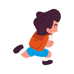running student boy