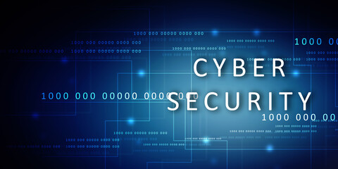 2d illustration abstract Cyber security