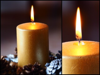 christmas candles on the table