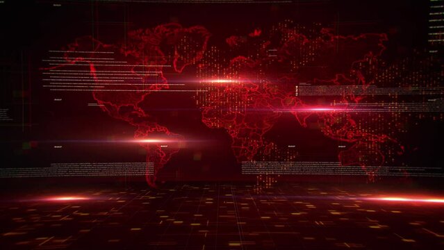4k World Map Background (Red)