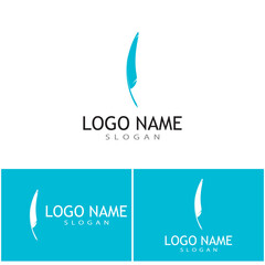 Fototapeta premium Feathers Logo Template vector symbol