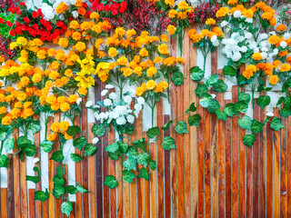fence with flowers