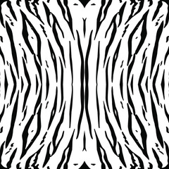 Black-White Motifs Pattern Inspired by Tiger Motif Pattern. Decoration for Interior, Exterior, Carpet, Textile, Garment, Cloth, Silk, Tile, Plastic, Paper, Wrapping, Wallpaper, Pillow, and Background