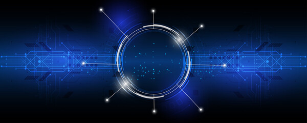 Abstract technology background, Illustration, Hi-tech communication concept innovation background, science and technology digital background