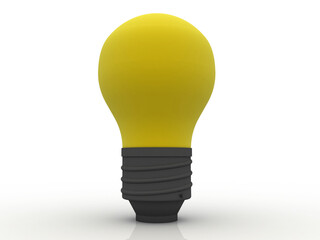 3d rendering fluorescent cfl lamp
