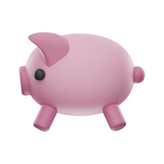 Premium Pig Bank Money Finance icon 3d rendering on isolated background