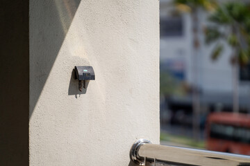 Security guard patrol checkpoint in the office building
