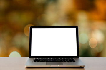 Fototapeta premium laptop on table