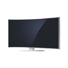 Plasma TV or televisor, vector icon or clipart.