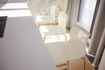 stylish white indoor bar stools
