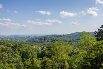 The view point Zmajevac located in the national park Fruska Gora in Serbia.